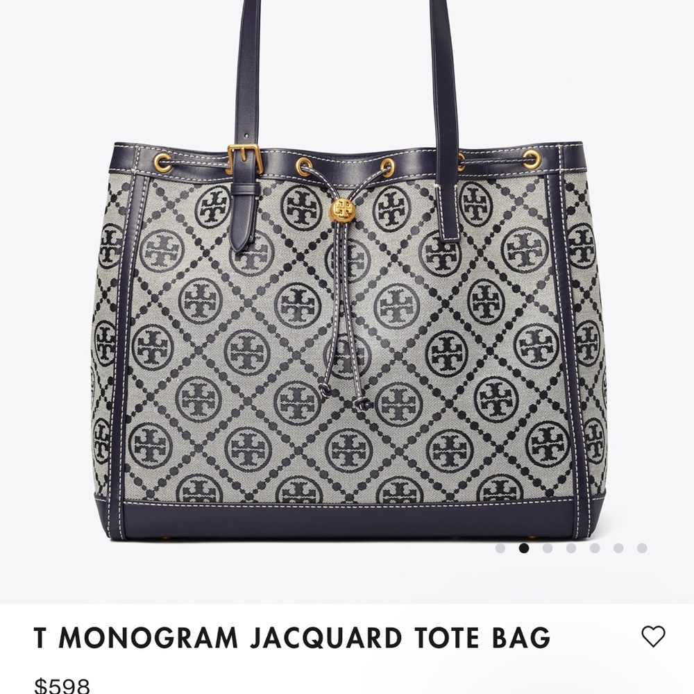 Tory Burch T MONOGRAM JACQUARD TOTE BAG